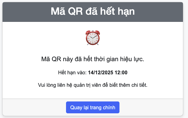 Tạo Mã QR Code Miễn Phí và thêm thời gian hết hạn
