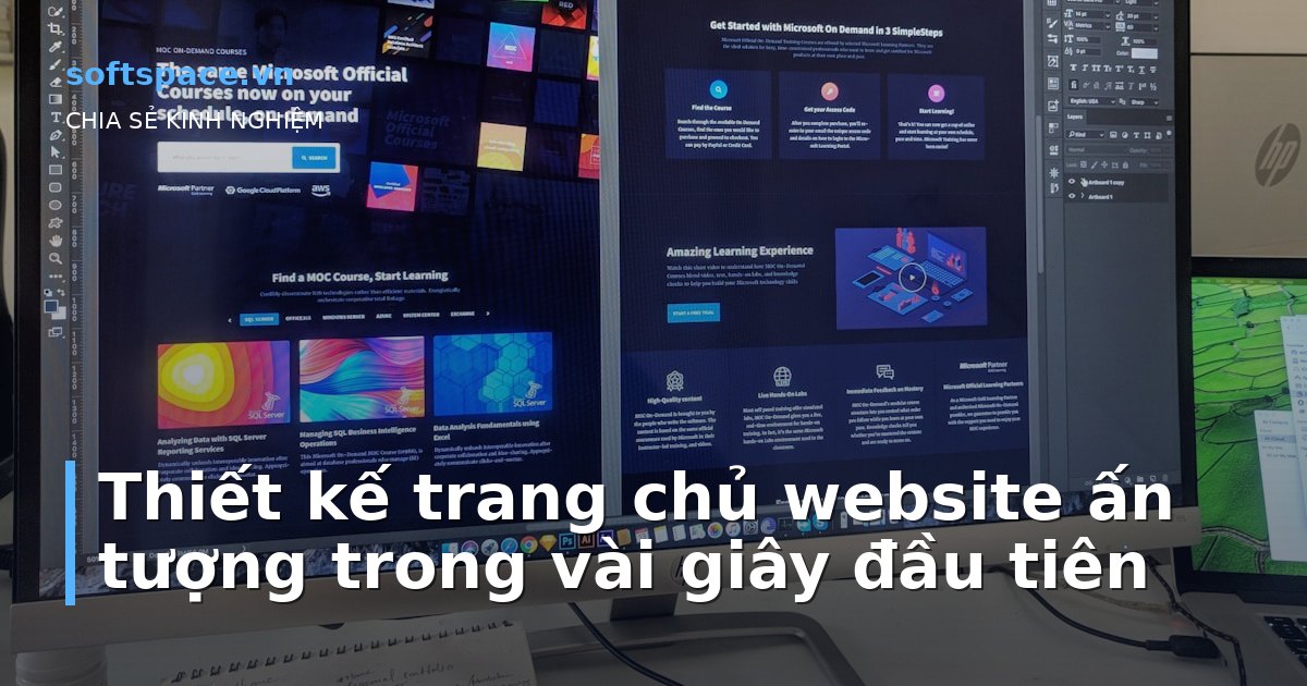 Thiết kế trang chủ website ấn tượng trong vài giây đầu tiên