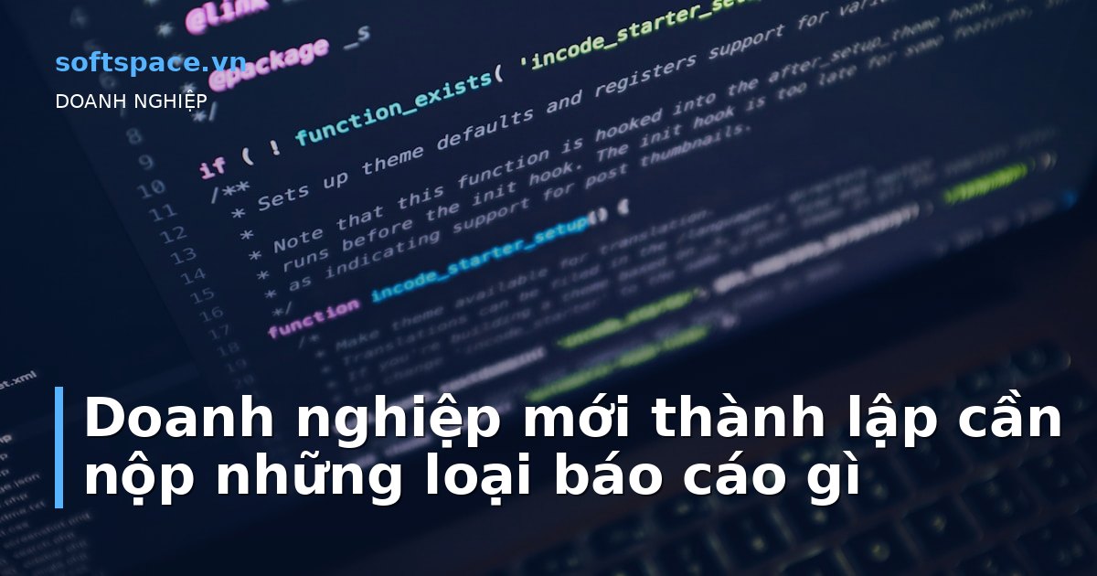 Doanh nghiệp mới thành lập cần nộp những loại báo cáo gì