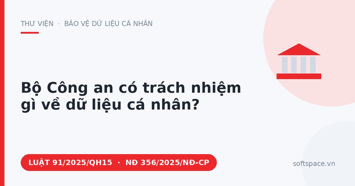 Theo Luật Bảo vệ dữ liệu cá nhân 2025, Bộ Công an có trách nhiệm gì về dữ liệu cá nhân?