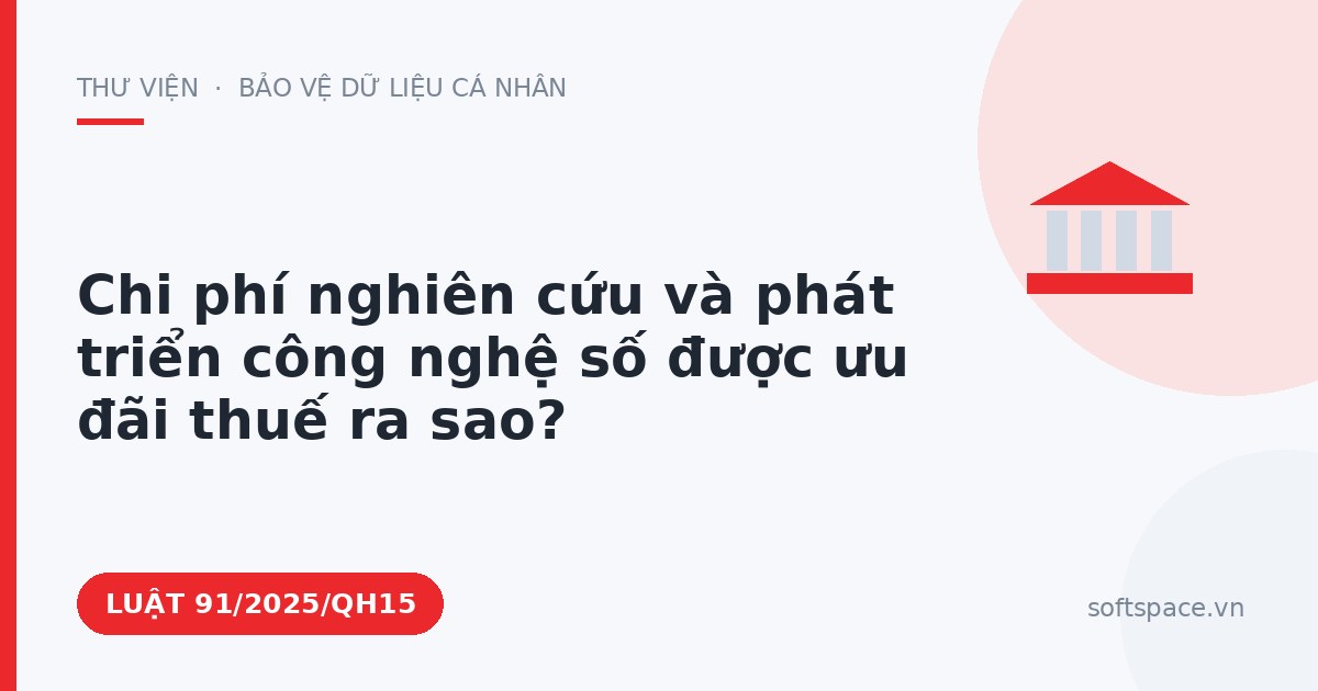 Theo Luật Công nghiệp công nghệ số, chi phí nghiên cứu và phát triển công nghệ số được ưu đãi thuế ra sao?