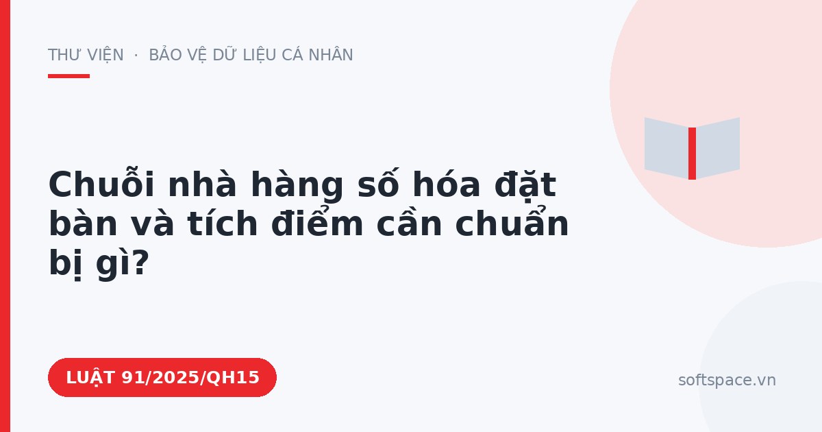 Theo Luật Chuyển đổi số 2025, chuỗi nhà hàng số hóa đặt bàn và tích điểm cần chuẩn bị gì?