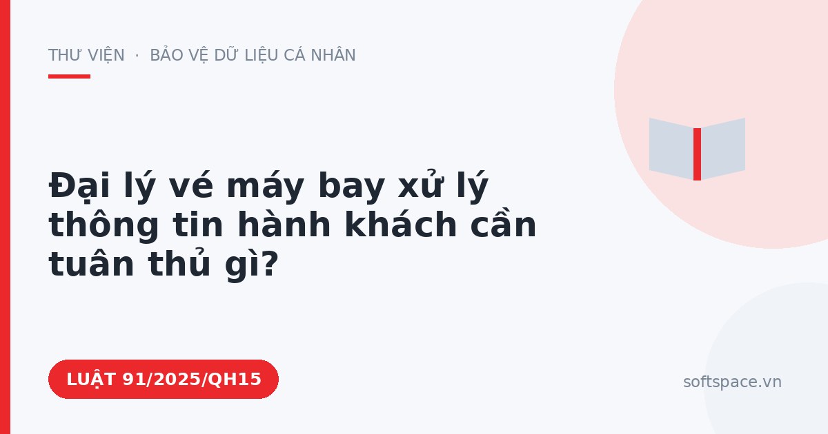 Theo Luật Giao dịch điện tử, đại lý vé máy bay xử lý thông tin hành khách cần tuân thủ gì?