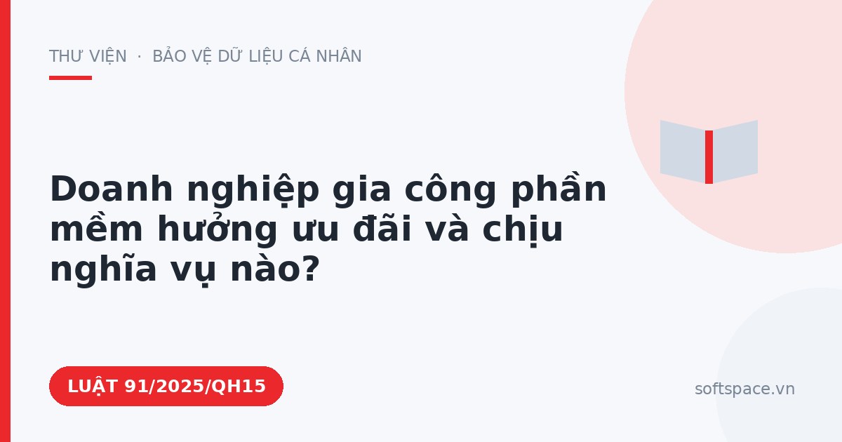 Theo Luật Công nghiệp công nghệ số, doanh nghiệp gia công phần mềm hưởng ưu đãi và chịu nghĩa vụ nào?