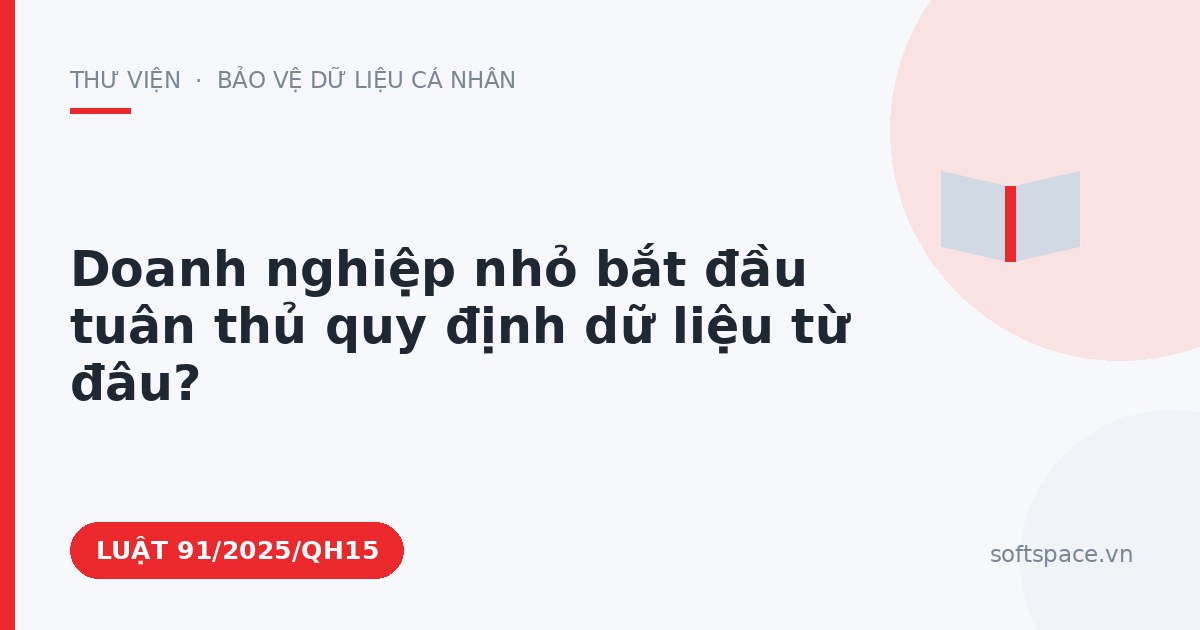 Theo Luật Chuyển đổi số 2025, doanh nghiệp nhỏ bắt đầu tuân thủ quy định dữ liệu từ đâu?