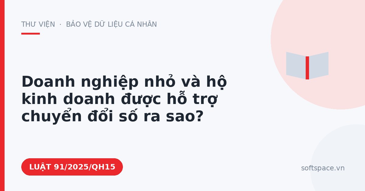 Theo Luật Chuyển đổi số 2025, doanh nghiệp nhỏ và hộ kinh doanh được hỗ trợ chuyển đổi số ra sao?