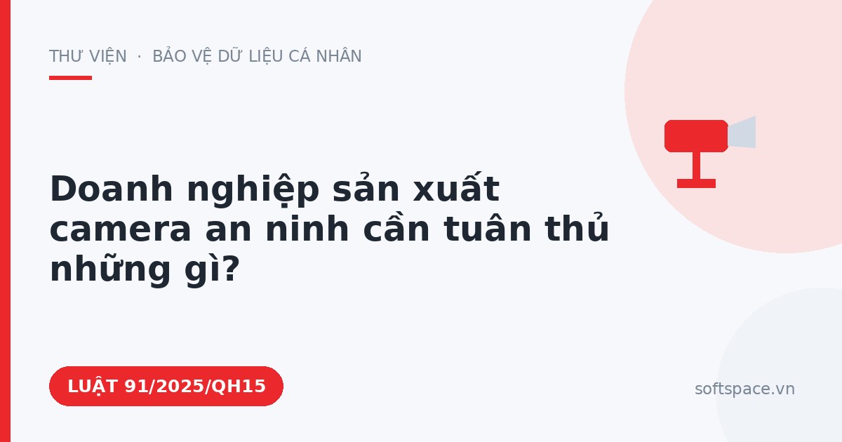 Theo Luật Công nghiệp công nghệ số, doanh nghiệp sản xuất camera an ninh cần tuân thủ những gì?