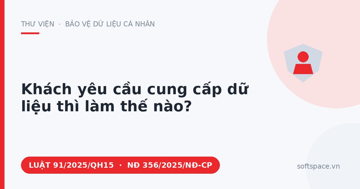 Theo Luật Bảo vệ dữ liệu cá nhân 2025, khách yêu cầu cung cấp dữ liệu thì làm thế nào?