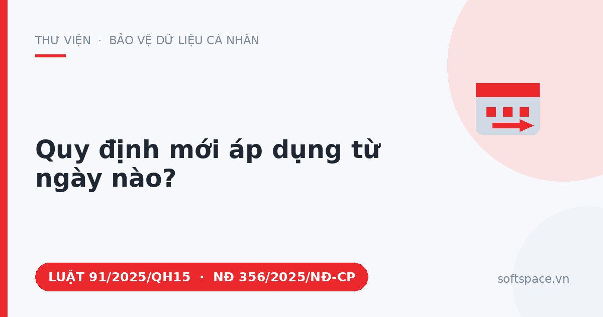 Theo Luật Bảo vệ dữ liệu cá nhân 2025, quy định mới áp dụng từ ngày nào?