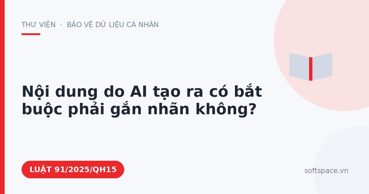 Theo Luật Trí tuệ nhân tạo 2025, nội dung do AI tạo ra có bắt buộc phải gắn nhãn không?